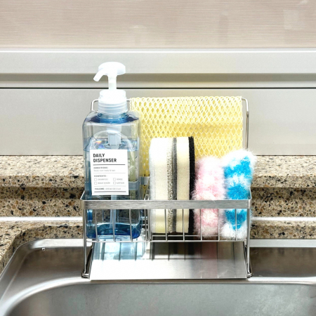 올지 올인원 수세미거치대 주방세제거치대 행주 걸이 304스텐 싱크대 렉 정리대 #9
