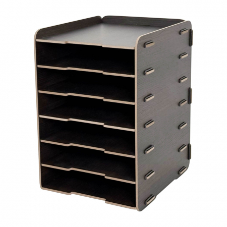 올지 우드 서류보관함 A4 6단 서류 함 문서 화일 지류 정리 트레이 거치대 나무 #4