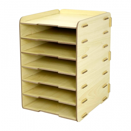 올지 우드 서류보관함 A4 6단 서류 함 문서 화일 지류 정리 트레이 거치대 나무 #5