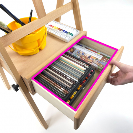 올지 서랍형 나무이젤 대형이젤 전문가용 원목 수납 #4