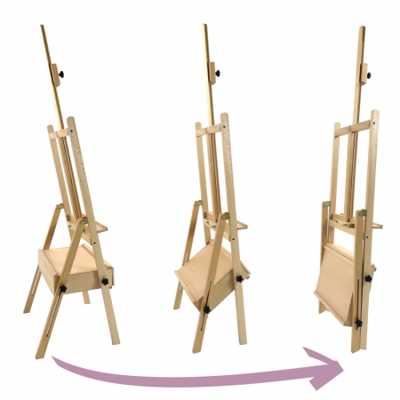 올지 서랍형 나무이젤 대형이젤 전문가용 원목 수납 #8