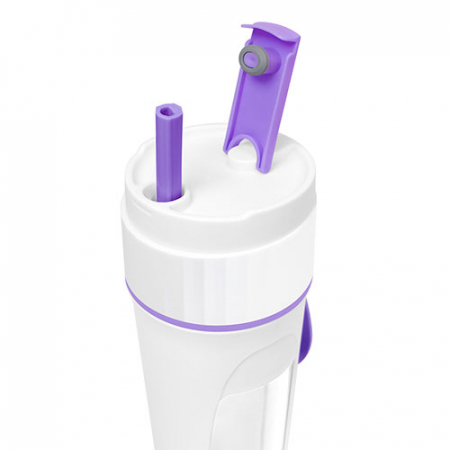 뉴에이커 휴대용 무선 믹서기 텀블러 빨대 미니 블렌더 과일 주스 쉐이커 340ml #6