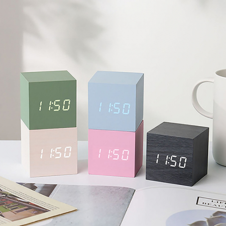 웰세스 W1293 큐브탁상시계 인테리어 시계 졸업 선물 알람 시계 #2