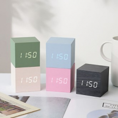 웰세스 W1293 큐브탁상시계 LED 디지털
