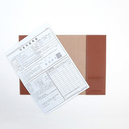 리시트 자동차 등록증 케이스 가죽 영수증보관 파우치 국내생산 #2