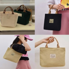 곰돌이에코백 귀여운에코백 심플에고백 에코핸드백 곰돌이드링크백