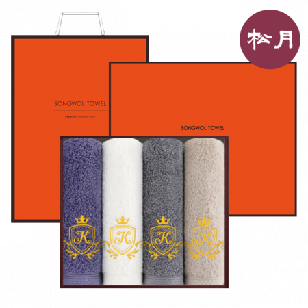 송월타올 킹 엠블럼 160g 40수 4매세트+쇼핑백 #2