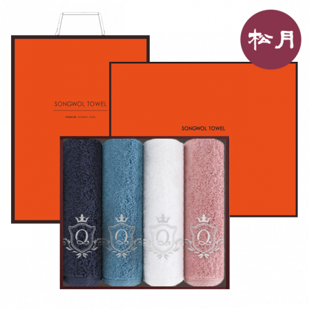 송월타올 퀸 엠블럼 180g 40수 4매세트+쇼핑백 #2
