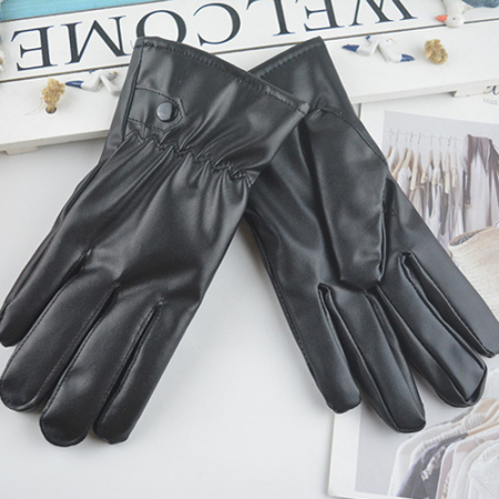 편리한 다용도 기모 PU가죽 방한 장갑 #3