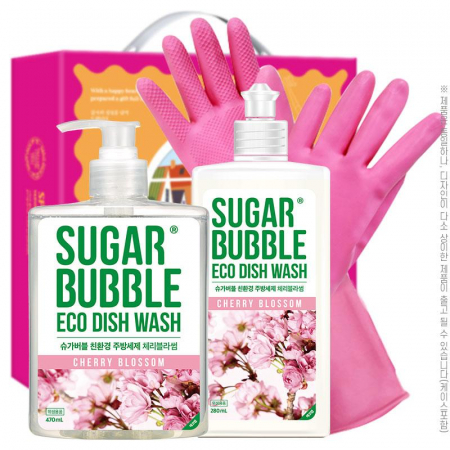 슈가버블 주방세제470펌프 주방세제280용기 고무장갑32cm 3종 #3