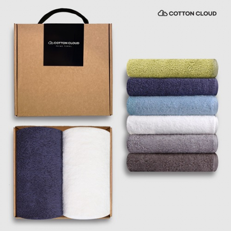 코튼클라우드 호텔수건 40수 170g 2P 고급선물포장(손잡이박스) #2