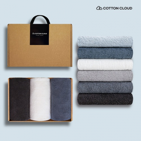 코튼클라우드 호텔수건 170g 3P 고급선물포장(손잡이박스) #2
