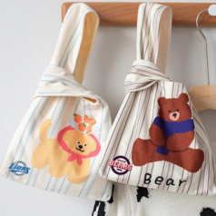 동물농장 패브릭 손목가방 미니 파우치 H275