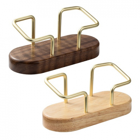 원목 명함꽂이  우드 월넛색 t형 w형 #5