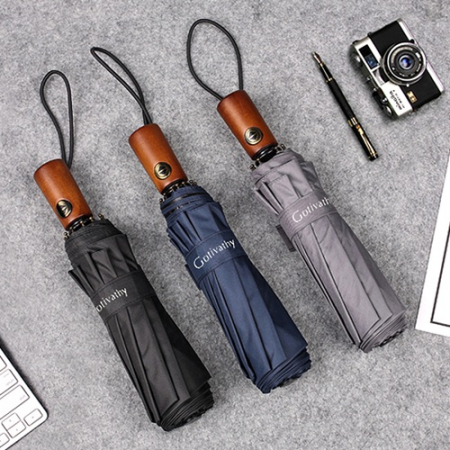 고티바쉬 프리미엄우드 3단 10K 암막우산 UV차단 #2