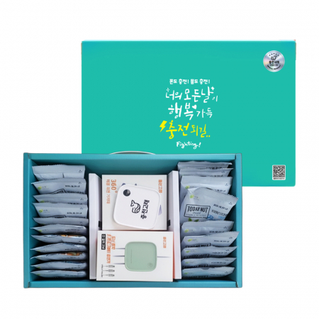 팝폰 추석 선물세트 (초고속 멀티충전기 핸드폰거치대 너트한줌 세트) #2