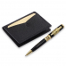 작은이미지: 외국인선물  곤룡포 고급 금장 볼펜 순금판 각인 천연 소가죽 심플 카드지갑 아버지 선물 #2