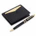 작은이미지: 아버지선물 고급 금장 서명 볼펜 순금판 각인 심플 소가죽 카드지갑 명함지갑 비즈니스 선물 #2