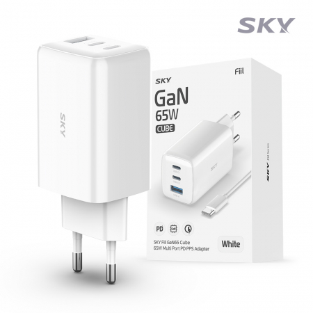 스카이 필 GaN65X 4세대 초미니 65W 멀티 3포트 PD 초고속 충전 어댑터 케이블 세트 #4