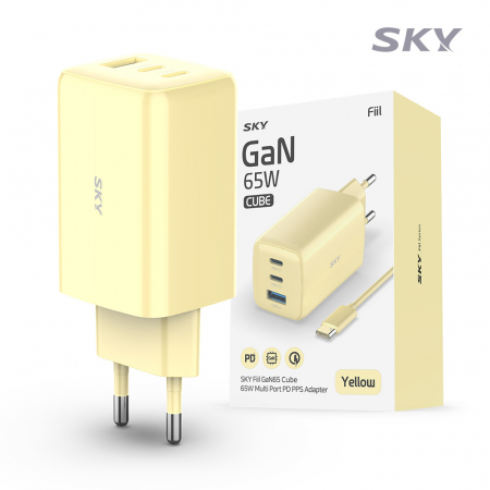 스카이 필 GaN65X 4세대 초미니 65W 멀티 3포트 PD 초고속 충전 어댑터 케이블 세트 #6