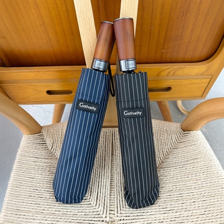 고티바쉬 스트라이프 우드 3단우산 UV차단 우양산 8K #3