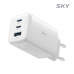 작은이미지: 스카이 필 GaN65X 4세대 초미니 65W 멀티 3포트 PD 초고속 충전 어댑터 #4