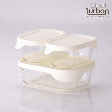 쉬젤 러반 오븐 내열글라스 밧드3종세트 (직930ml*1+370ml*2) #3