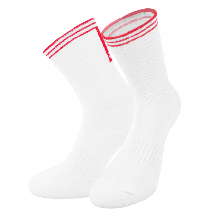 여성용 장목 레드 스포츠양말 #2