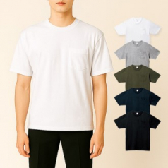 17수 남성 여성 단체 행사 코튼 포켓 반팔 티셔츠