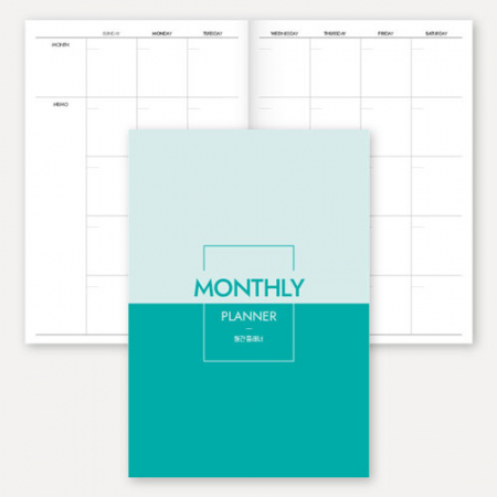 만년형 월간 플래너 노트 (책제본/32절/B6) #3