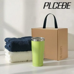 플씨드 데일리 코마 40수 타월 180g + 텀블러 600ml 2종세트