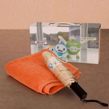 모던 패션세트 47호 (크로커다일 퍼스널 라벨 타올+크로커다일 3단 슬림 암막 우양산) #2