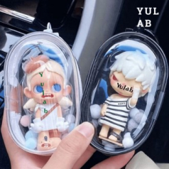 유랩 휴대용 PVC 투명 미니 키링 파우치 고급키링
