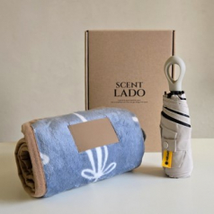 센트라도 극세사 담요+멀티고리 5단 양우산 세트