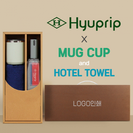 협립 이지롤 거꾸로 완전자동 우산 +코마40수200호텔타월+로하스머그컵-세트 #2