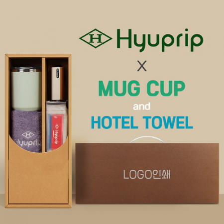 협립 이지롤 거꾸로 완전자동 우산 +협립호텔코마170타월+로하스머그컵-세트 #2