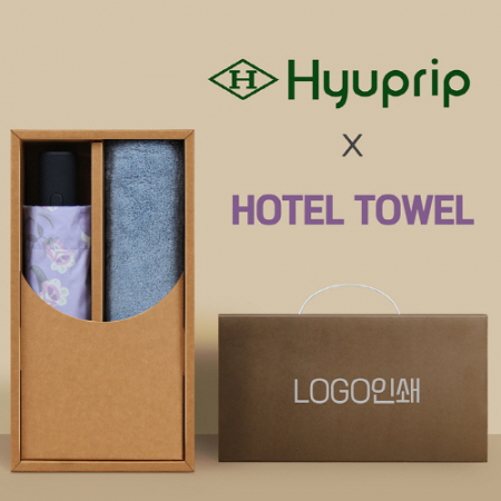 협립3단 뉴플라워즈 완전자동 양우산 +코마40수180호텔타월-세트 #2