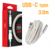 작은이미지: DOXX  고속충전 USB-C타입 3.0m 가죽케이블 #2