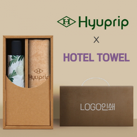 협립3단 뉴플라워즈 완전자동 양우산 +협립40수호텔코마180타월-세트 #2