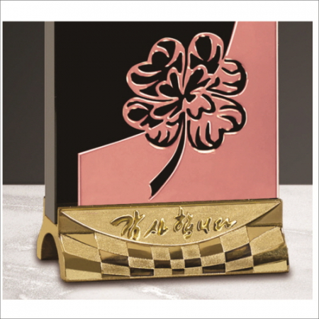 감사합니다받침 네잎클로버 크리스탈 상패 #5