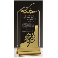 무지금속받침 네잎클로버  크리스탈 상패