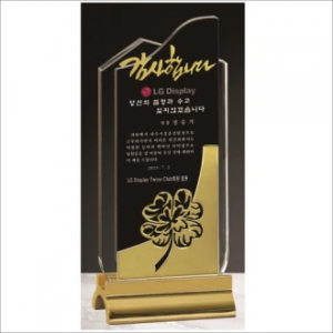 무지금속받침 네잎클로버  크리스탈 상패