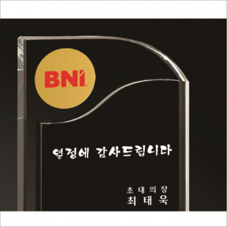 마크 별도 감사합니다 투톤 크리스탈 상패 #3