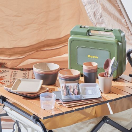 Clmelax 드리아 캠핑 식기 커트러리 세트(컬러 손잡이 박스) #2