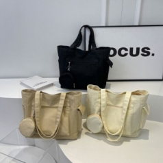 캔버스 파우치 키링 가방 에코백