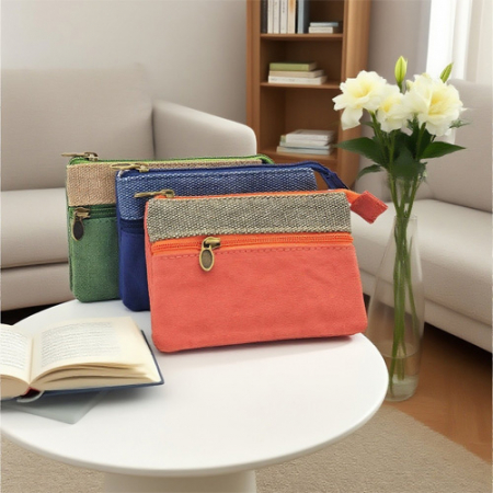 세련된 코튼 다중포켓 미니 파우치 #2