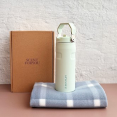 센트포유 스탠리 에어로라이트 플립스트로473+패턴담요세트SB1