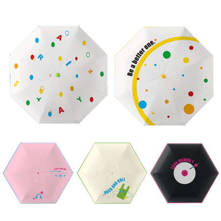 U048 코스믹 자외선 차단 우산 3단 수동 가벼운 우산 인쇄 답례품 #3