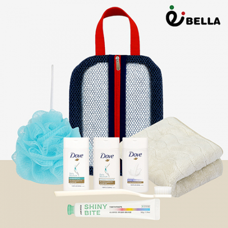 [에코벨라] 투톤 배색 메쉬파우치 6종 여행용 세트 (A) #2