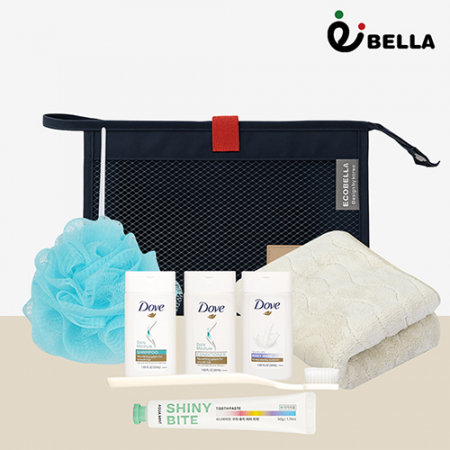 [에코벨라] 투톤 배색 메쉬파우치 6종 여행용 세트 (B) #2